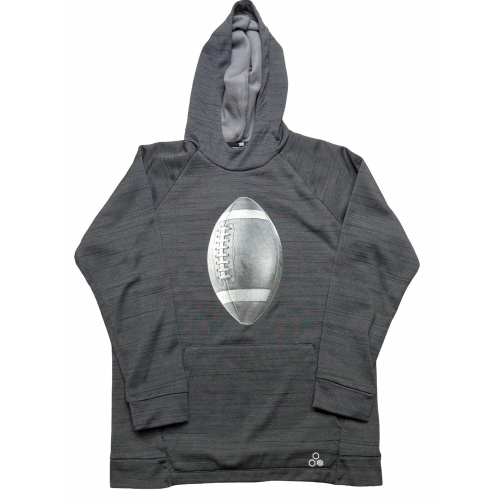 Tek Gear WarmTek Boys Gray Football Hoodie Size L (14/16)